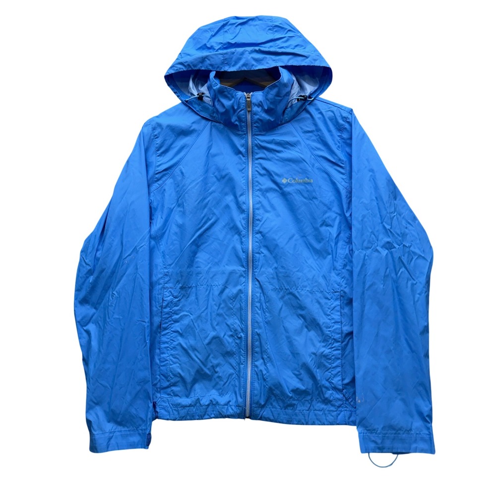 Columbia Switchback II Jacket Womens Large Blue Long Sleeve Hooded Outdoor